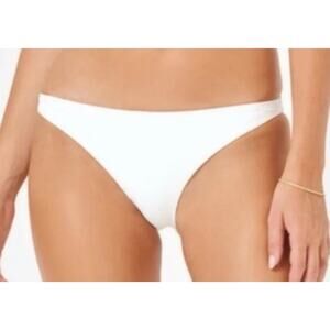 L Space White Smooth Bikini Bottom XL NWOT